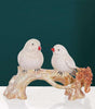 White Bird Couple on Tree Branch – Romantic Resin Love Birds Figurine for Home, Office & Gift Décor (BLACKLUXE CRAFTS) - BLACKLUXECRAFTS