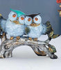 Handcrafted Owl Couple Figurine on Tree Branch – Resin Love Birds Statue for Home Décor, Living Room & Gifting (BLACKLUXE CRAFTS) - BLACKLUXECRAFTS