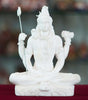 Lord Shiva Idol in White Marble Finish – Meditating Mahadev Statue for Home Temple & Spiritual Decor (BLACKLUXE CRAFTS) - BLACKLUXECRAFTS