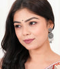 Earrings for Women Traditional Silver AZ838-OXidised Jhumka Set | German Silver Chand Baliyan & Jhumkas Earrings | Birthday & Anniversary Gift (BLACK LUXE CRAFTS) - BLACKLUXECRAFTS