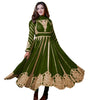 Women's Faux Georgette Embroidered Sequence Work Anarkali Kurti Gown with Net Dupatta (BLACKLUXE CRAFTS) - BLACKLUXECRAFTS