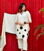 Cream Kurta Set with Black Appliqué & Dupatta | Elegant Cotton Ethnic Outfit for Women | Handmade Summer Kurti Pant Set
(BLACKLUXE CRAFTS) - BLACKLUXECRAFTS
