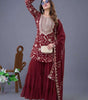 Embroidered Kurta Sharara Set with Dupatta – Designer Indian Wedding & Party Wear Outfit for Women (BLACKLUXE CRAFTS) - BLACKLUXECRAFTS
