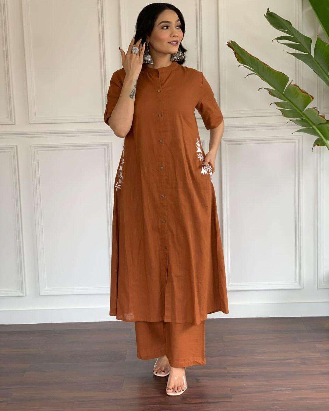 Elegant Black Kurta Set with Pink Embroidery | Women’s Ethnic Outfit (BLACKLUXE CRAFTS) - BLACKLUXECRAFTS