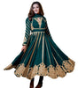 Women's Faux Georgette Embroidered Sequence Work Anarkali Kurti Gown with Net Dupatta (BLACKLUXE CRAFTS) - BLACKLUXECRAFTS