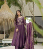 Purple Anarkali Suit with Dupatta – Designer Party Wear Embroidered Long Dress for Women (BLACKLUXE CRAFTS) - BLACKLUXECRAFTS