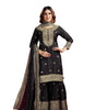 Black Embroidered Sharara Suit with Dupatta | Designer Indian Ethnic Wear | Party & Wedding Outfit for Women (BLACKLUXE CRAFTS) - BLACKLUXECRAFTS