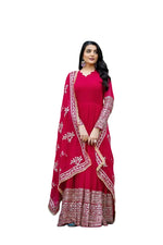 Maroon Anarkali Gown with Heavy Golden Embroidery & Dupatta | Designer Indian Pakistani Wedding Dress for Women (BLACKLUXE CRAFTS) - BLACKLUXECRAFTS