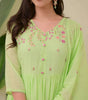 Women's Cotton Embroidered Anarkali Kurti With Pant and Dupatta set (BLACKLUXE CRAFTS) - BLACKLUXECRAFTS