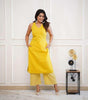 Women's Cotton Printed Sleeveless Straight Kurti With Pant Set (BLACKLUXE CRAFTS) - BLACKLUXECRAFTS