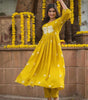 Anarkali Kurta with White Embroidery | Women’s Ethnic Festive & Casual Wear (BLACKLUXE CRAFTS) - BLACKLUXECRAFTS