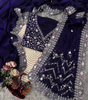 Handmade Indian Navy Blue Embroidered Salwar Sarees | Traditional Ethnic Anarkali Dress with Dupatta – Wedding & Party Wear (BLACKLUXE CRAFTS)