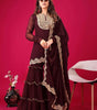 Women's Faux Georgette Embroidered Kurti With Plazzo and Dupatta Set (BLACKLUXE CRAFTS) - BLACKLUXECRAFTS
