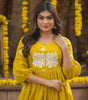 Anarkali Kurta with White Embroidery | Women’s Ethnic Festive & Casual Wear (BLACKLUXE CRAFTS) - BLACKLUXECRAFTS