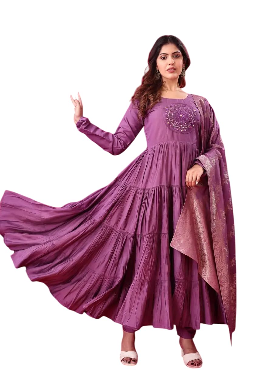 Anarkali Suit with Dupatta – Long Flared Ethnic Party Wear Dress for Women
(BLACKLUXE CRAFTS) - BLACKLUXECRAFTS