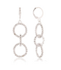 Double Circle Crystal Drop Earrings Sparkling Rhinestone Dangle Jewelry for Women (BLACKLUXE CRAFTS) - BLACKLUXECRAFTS