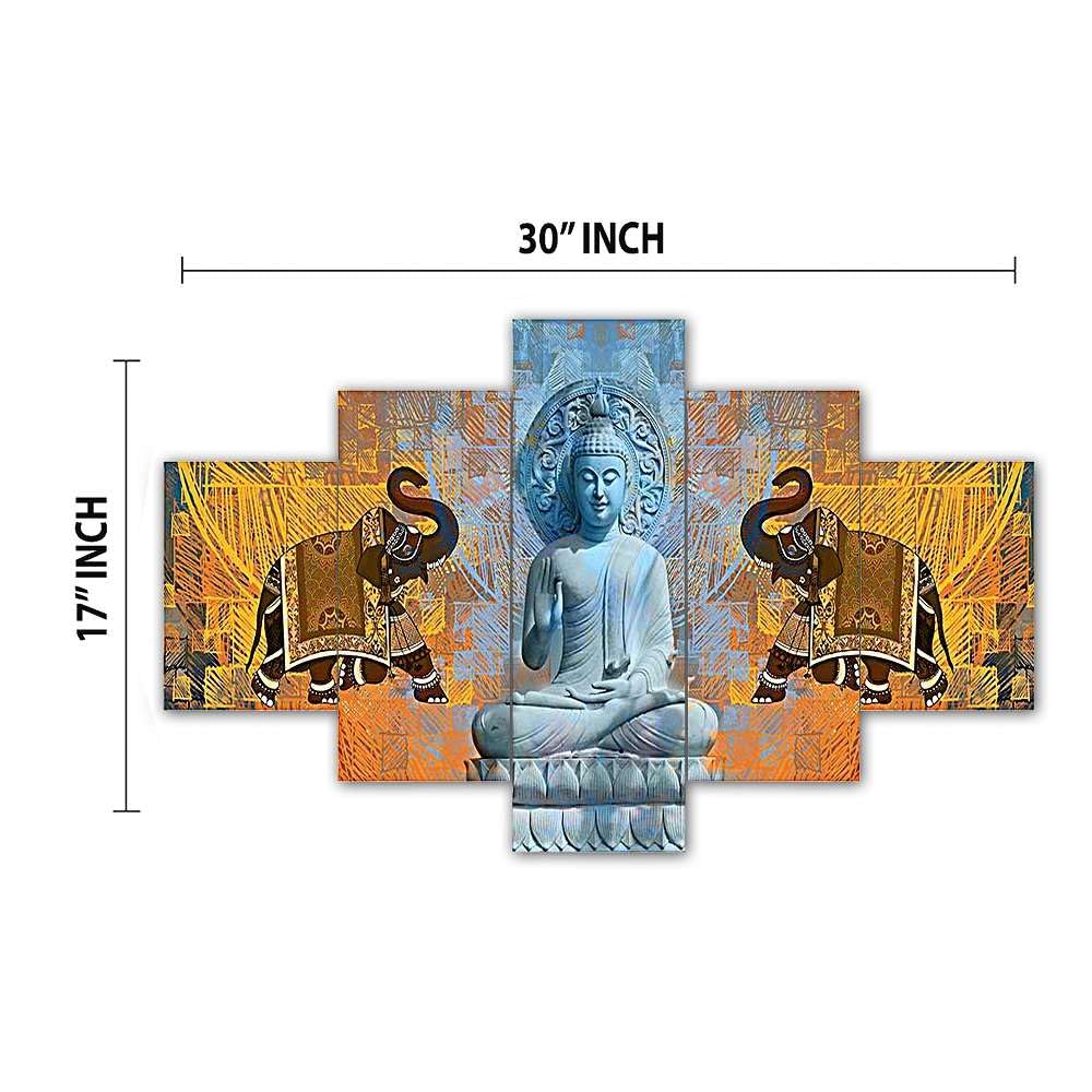 BLACKLUXE LIFESTYLE LTD Set of Five MDF Framed 3D Wall Painting for Home Decoration, Big Size Painting for Living Room, Bedroom (17x30 inches) WE 1 - BLACKLUXECRAFTS
