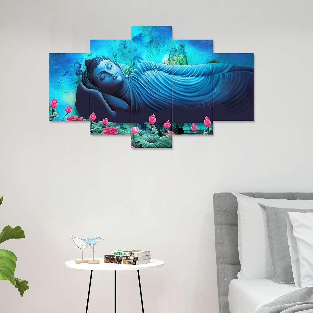 BLACKLUXE LIFESTYLE LTD Set of Five MDF Framed 3D Wall Painting for Home Decoration, Big Size Painting for Living Room, Bedroom (17x30 inches) WE 1 - BLACKLUXECRAFTS