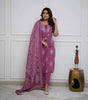 Embroidered Cotton Kurta Set with Dupatta – Elegant Indian Ethnic Wear for Women (BLACKLUXE CRAFTS) - BLACKLUXECRAFTS