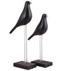Modern Black Bird Figurines on Stand – Handmade Resin Decorative Sculpture Set for Home, Office & Minimalist Decor (BLACKLUXE CRAFTS) - BLACKLUXECRAFTS