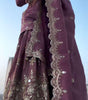 Women's Fandy Silk Embroidered Straight Kurta With Sharara and Dupatta Set (BLACKLUXE CRAFTS) - BLACKLUXECRAFTS