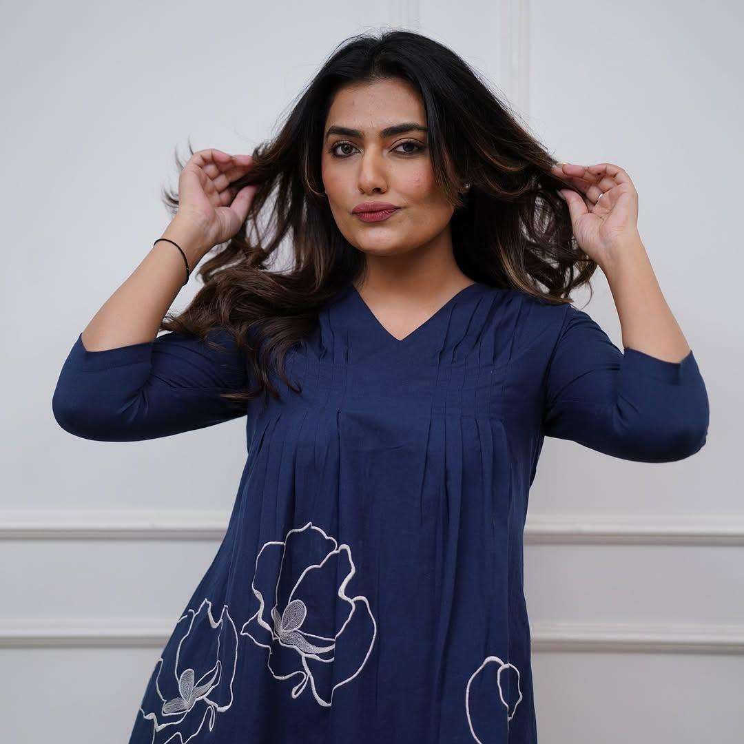 Women's Cotton Embroidered Co-ord Set 2 Piece Top Bottom Set (BLACKLUXE CRAFTS) - BLACKLUXECRAFTS