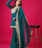 Women's Faux Georgette Embroidered Kurti With Plazzo and Dupatta Set (BLACKLUXE CRAFTS) - BLACKLUXECRAFTS