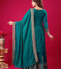 Women's Faux Georgette Ensemble with Embroidery & Sequence Work Kurti With Sharara and Dupatta Set (BLACKLUXE CRAFTS) - BLACKLUXECRAFTS