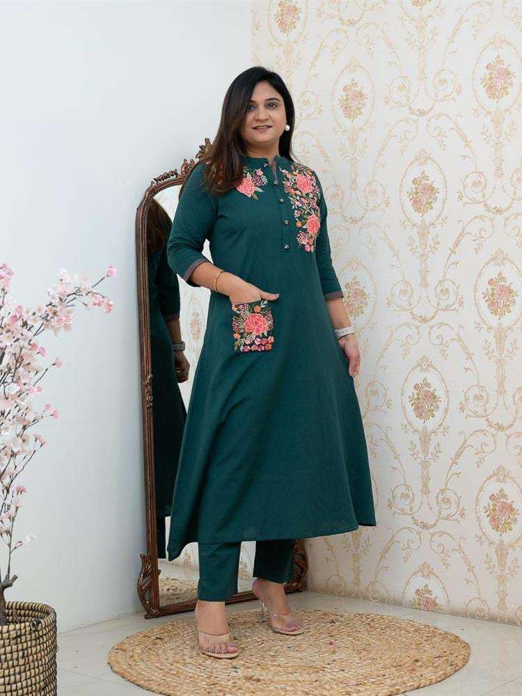 Embroidered Kurta for Women | Elegant Festive & Office Wear Ethnic Outfit (BLACKLUXE CRAFTS) - BLACKLUXECRAFTS