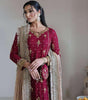 Women's Faux Georgette Embroidered Straight Kurti With Pant & Dupatta Set (BLACKLUXE CRAFTS) - BLACKLUXECRAFTS