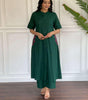 Elegant Black Kurta Set with Pink Embroidery | Women’s Ethnic Outfit (BLACKLUXE CRAFTS) - BLACKLUXECRAFTS