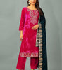 Velvet Embroidered Suit Set with Pink Dupatta – Designer Indian Wedding & Festive Wear Outfit (BLACKLUXE CRAFTS) - BLACKLUXECRAFTS