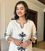 White Kurti with Black Embroidery & Palazzo Set – Women’s Elegant Ethnic Wear for Casual & Festive Occasions
(BLACKLUXE CRAFTS) - BLACKLUXECRAFTS