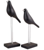 Modern Black Bird Figurines on Stand – Handmade Resin Decorative Sculpture Set for Home, Office & Minimalist Decor (BLACKLUXE CRAFTS) - BLACKLUXECRAFTS
