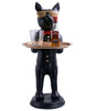 Elegant Dog Butler Statue with Tray – Black Resin Animal Figurine for Bar, Kitchen & Home Décor (BLACKLUXE CRAFTS) - BLACKLUXECRAFTS