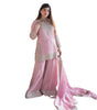 Women's Chinon Silk Embroidered Kurti With Sharara & Dupatta Set with Rivet Moti Work (BLACKLUXE CRAFTS) - BLACKLUXECRAFTS
