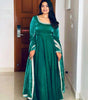 Women's Fandy Silk Embroidered Anarkali Kurti Gown With Dupatta Set (BLACKLUXE CRAFTS) - BLACKLUXECRAFTS