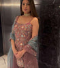 Women's Faux Georgette Embroidered Sleeveless Straight Kurti with Sharara and Dupatta Set (BLACKLUXE CRAFTS) - BLACKLUXECRAFTS