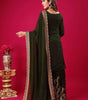 Women's Faux Georgette Ensemble with Embroidery & Sequence Work Kurti With Sharara and Dupatta Set (BLACKLUXE CRAFTS) - BLACKLUXECRAFTS