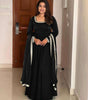 Women's Fandy Silk Embroidered Anarkali Kurti Gown With Dupatta Set (BLACKLUXE CRAFTS) - BLACKLUXECRAFTS