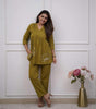 Cotton Co-ord Set for Women – Pleated Kurta with Floral Embroidery and Pants (BLACKLUXE CRAFTS) - BLACKLUXECRAFTS