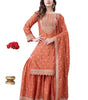 Embroidered Sharara Suit with Dupatta – Designer Party Wear Indian Outfit for Women (BLACKLUXE CRAFTS) - BLACKLUXECRAFTS