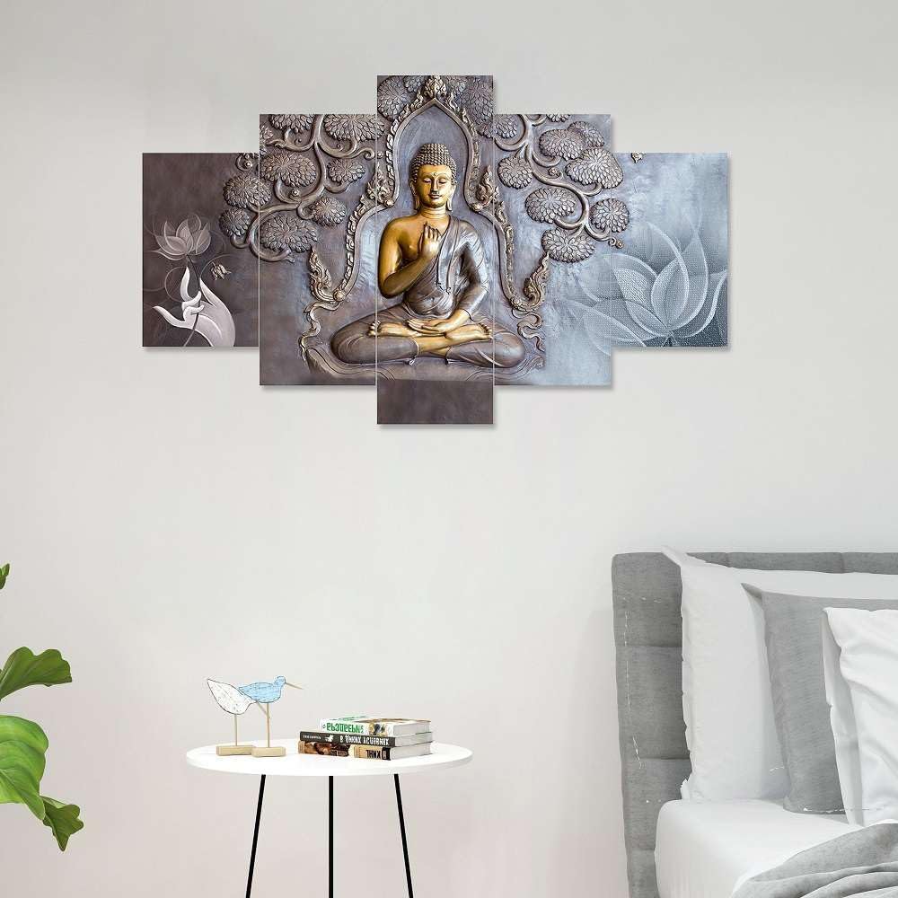 BLACKLUXE LIFESTYLE LTD Set of Five MDF Framed 3D Wall Painting for Home Decoration, Big Size Painting for Living Room, Bedroom (17x30 inches) WE 1 - BLACKLUXECRAFTS
