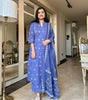 Women's Cotton Embroidered Anarkali Kurti with Pant and Dupatta Set (BLACKLUXE CRAFTS) - BLACKLUXECRAFTS