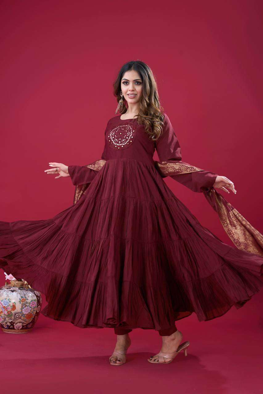 Anarkali Suit with Dupatta – Long Flared Ethnic Party Wear Dress for Women
(BLACKLUXE CRAFTS) - BLACKLUXECRAFTS