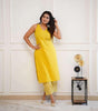 Women's Cotton Printed Sleeveless Straight Kurti With Pant Set (BLACKLUXE CRAFTS) - BLACKLUXECRAFTS