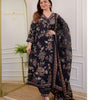 Black Floral Printed Kurta Set with Dupatta – Women’s Ethnic Suit for Festive & Casual Wear (BLACKLUXE CRAFTS) - BLACKLUXECRAFTS