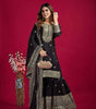 Black Embroidered Sharara Suit with Dupatta | Designer Indian Ethnic Wear | Party & Wedding Outfit for Women (BLACKLUXE CRAFTS) - BLACKLUXECRAFTS