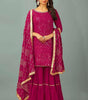Georgette Sharara Suit with Mirror Work & Embroidered Dupatta | Party Wear Indian Ethnic Set (BLACKLUXE CRAFTS) - BLACKLUXECRAFTS