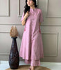 Elegant Black Kurta Set with Pink Embroidery | Women’s Ethnic Outfit (BLACKLUXE CRAFTS) - BLACKLUXECRAFTS